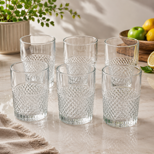 Premium Classic Tumbler Glass 340 ml – Durable Everyday Glass for Water, Juice & Soft Drinks