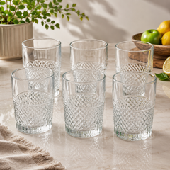 Premium Classic Tumbler Glass 340 ml – Durable Everyday Glass for Water, Juice & Soft Drinks