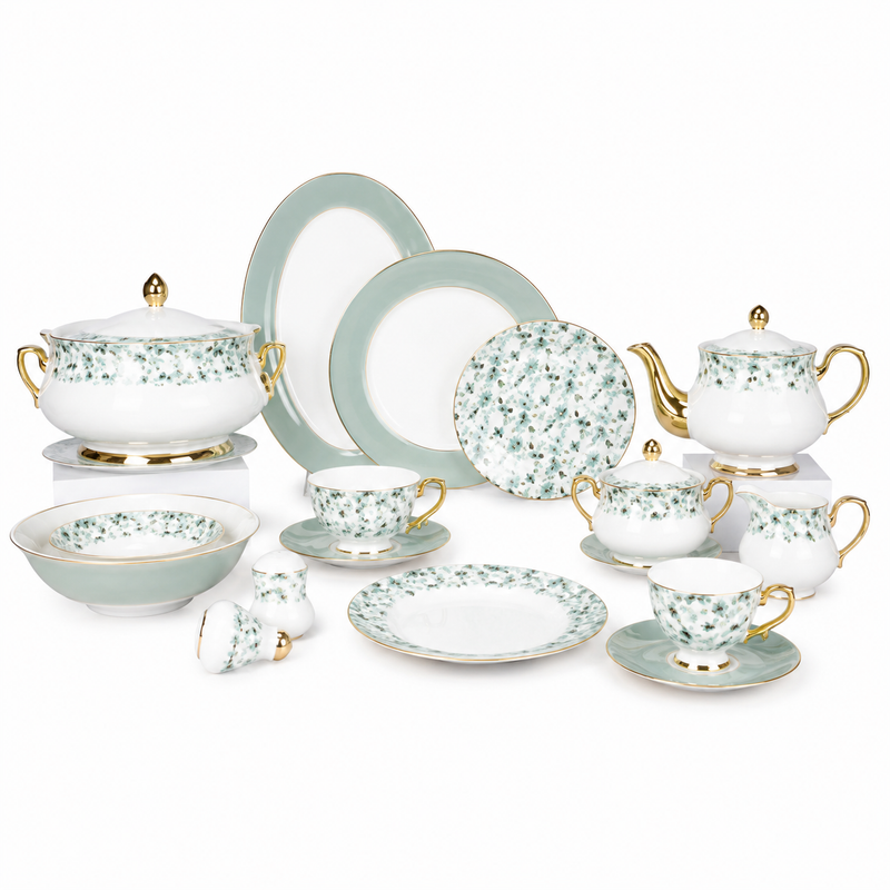 Premium Dinner Set 65 & 89 Pieces | Elegant Complete Dinnerware & Serving Set