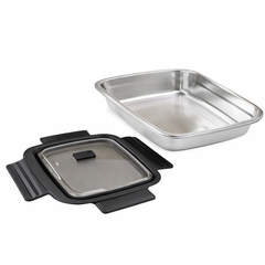 Premium Stainless Steel Food Box with Lid – Durable Leak-Resistant Kitchen Storage & Serving Tray - Habitt