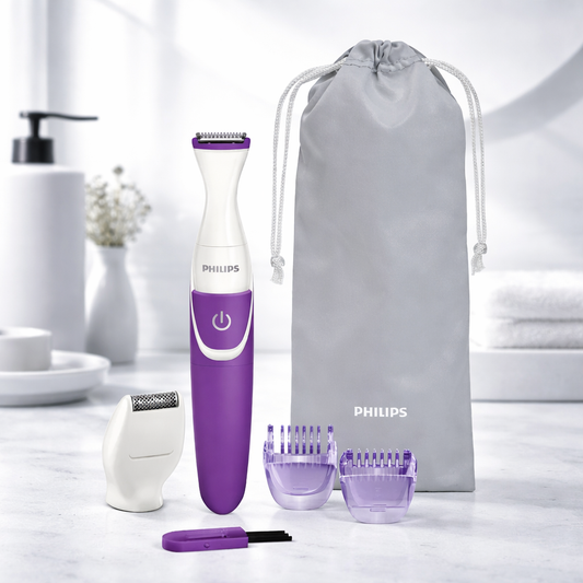 Philips BRT383/15 2000 Series Bikini Trimmer | Wet & Dry Cordless Trimmer with Rounded Edges