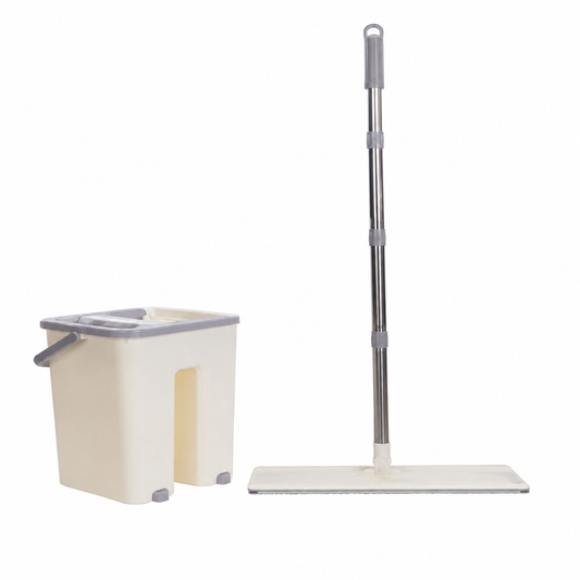 Scratch Cleaning Mop | Flat Floor Cleaning Mop with Bucket Set - Habitt