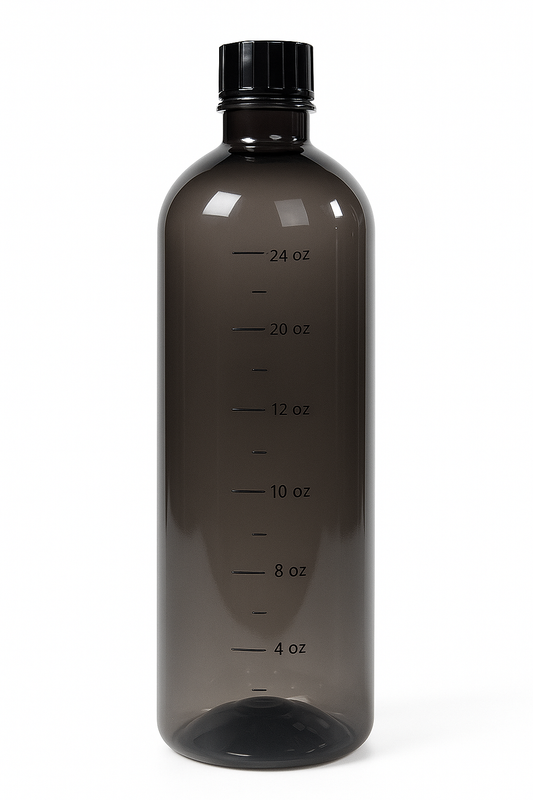 Glass Bottle with Time Marker – 1000 ml Smoke Finish