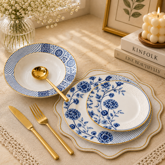 18 PCS Contemporary Plate Set – Elegant Dinnerware Collection for Every Table