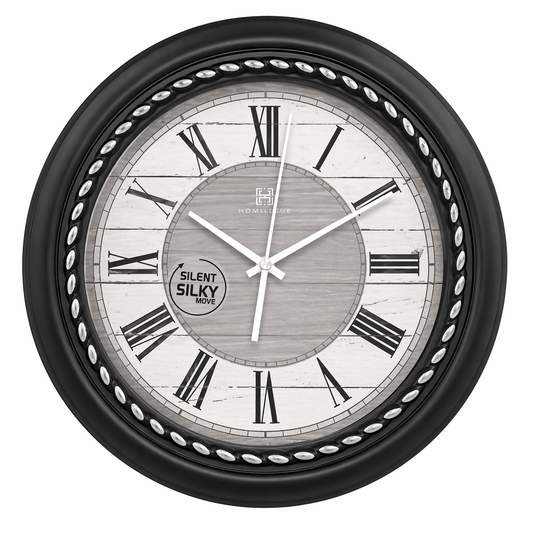 Vintage Titanic Wall Clock – Antique Black Plastic Frame, Silent Quartz Movement - Habitt
