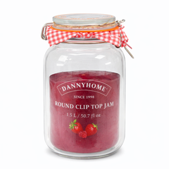 Square Clip Top Glass Jar – 1.5L - Habitt