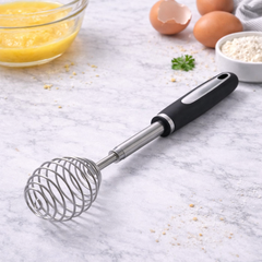 Round Spherical Egg Beater – Stainless Steel Hand Whisk