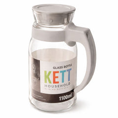 Glass Jug with Handle & Lid – Small, Medium & Large (800 ml, 1100 ml, 1400 ml)