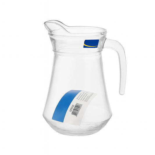 1300 ml Clear Glass Beverage Jug – Stylish 1-Piece Drink Pitcher with Ergonomic Handle 1.3 L