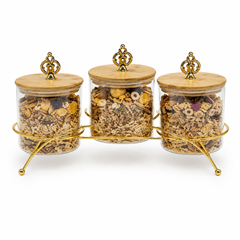 Luxury Glass Storage Jar – 3 Piece Set