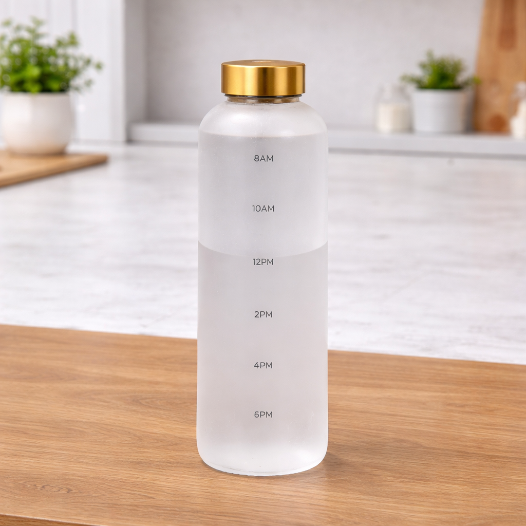 1 Liter Water Bottle with Time Marker