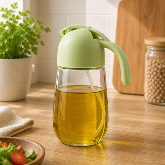 Oil Dispenser Jug – Leak-Proof Glass Bottle with Easy Pour Handle - Habitt