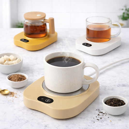 Electric Cup Warmer – Coffee & Tea Mug Heating Plate with Touch Control (Assorted Colors) - Habitt