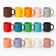 Mini Mugs – Assorted Pack of 6 (Multicolor)