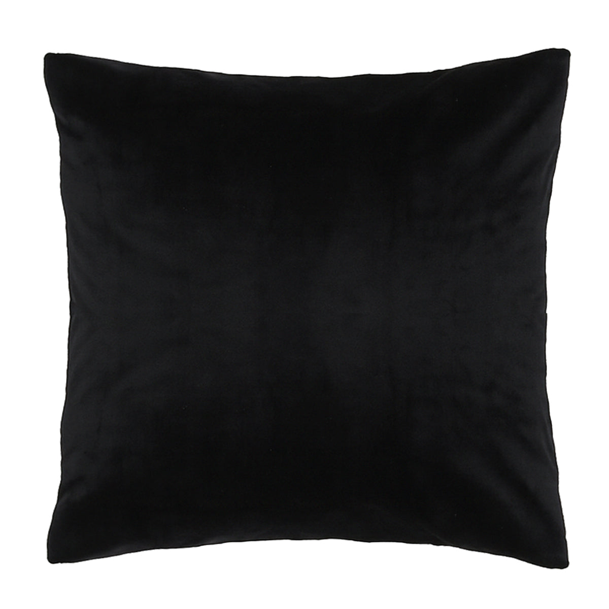Jet Black Velvet Cushion Cover 18x18 – Luxurious Soft Throw Pillow for Modern Sofa & Bedroom Décor