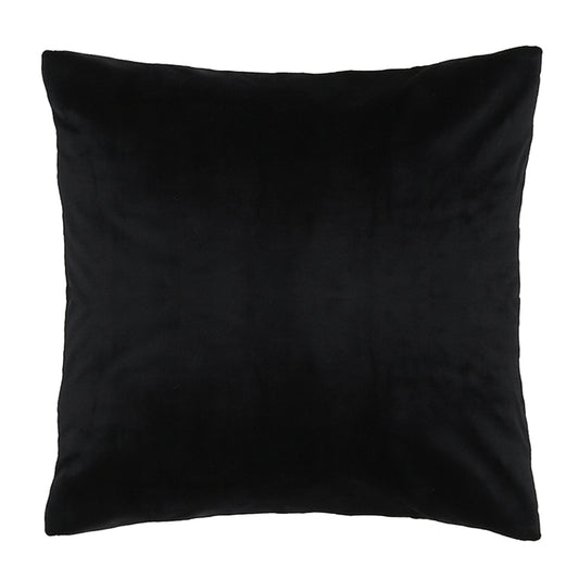 Jet Black Velvet Cushion Cover 18x18 – Luxurious Soft Throw Pillow for Modern Sofa & Bedroom Décor