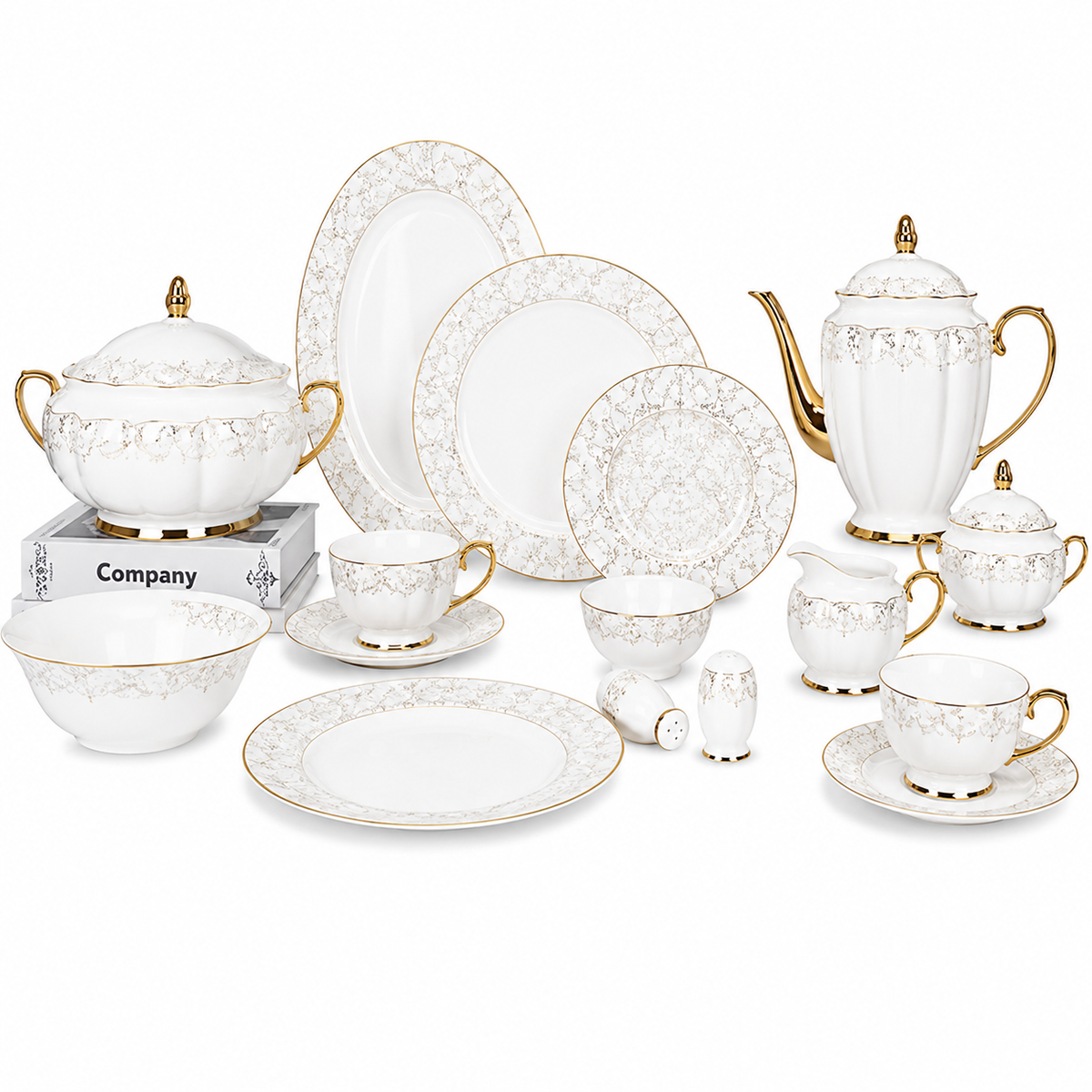 Grand 89-Piece Dinner Set | Complete Dinnerware & Serving Collection
