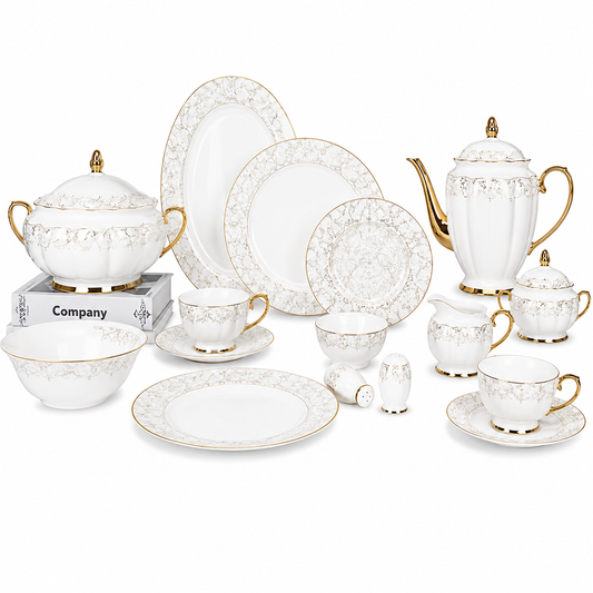 Grand 89-Piece Dinner Set | Complete Dinnerware & Serving Collection