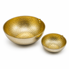 7 Pcs Fruit Bowl Set – Textured Serving Set in Iridescent, Black, Green, Grey, Pink, Amber, Brown, Red, Golden & Clear