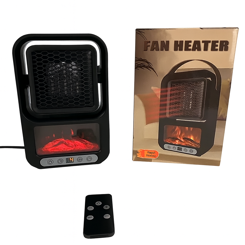 Electric Fan Heater with Adjustable Heating Modes & Safety Protection – Portable Room Heater for Home & Office