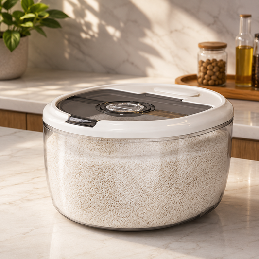 Acrylic Clear Rice Storage Box – 5KG & 10KG Kitchen Rice Container with Lid