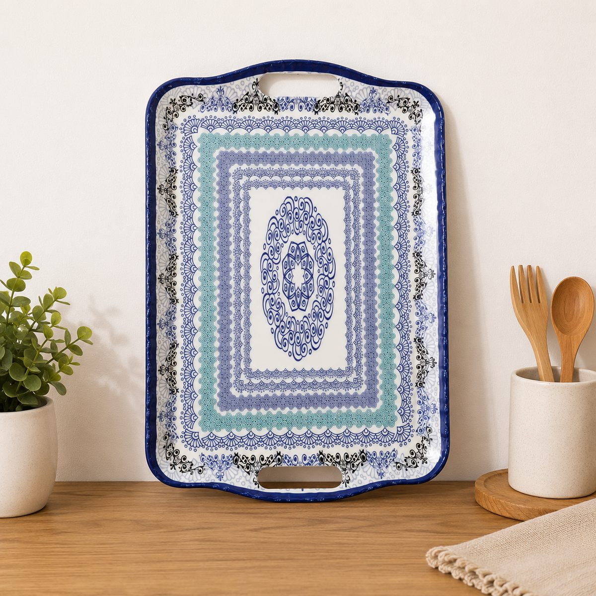 Mystic Blues Sky Serving Tray