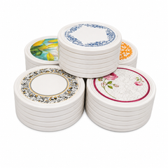 Tea Coaster 6PCS Assorted | Decorative Heat Resistant Cup Coaster Set for Dining & Coffee Tables