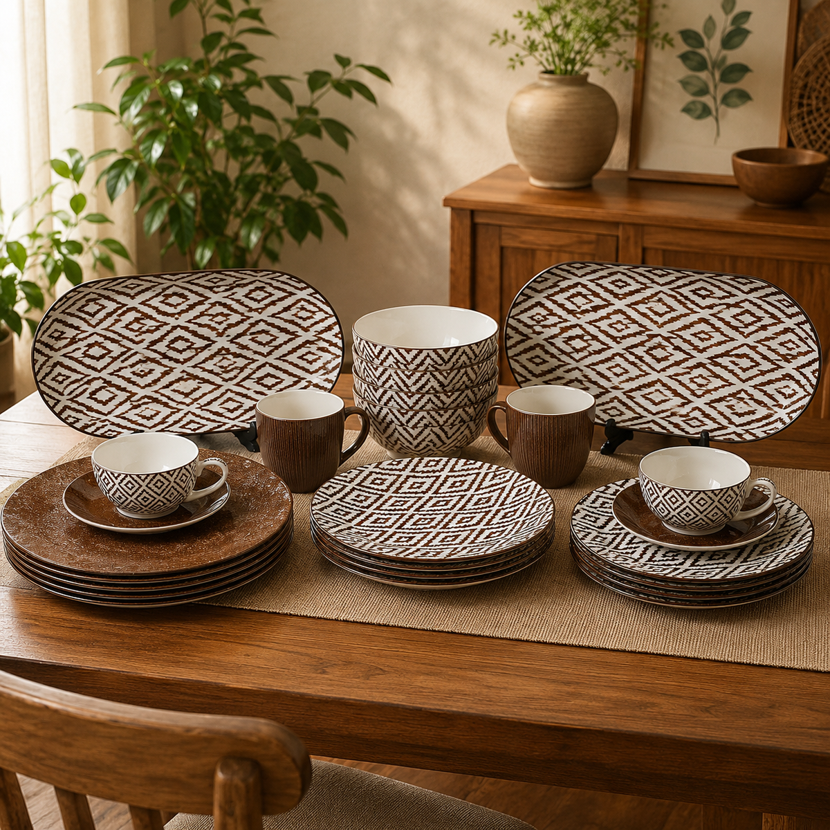 44-Piece Porcelain Set – 6 Person Serving