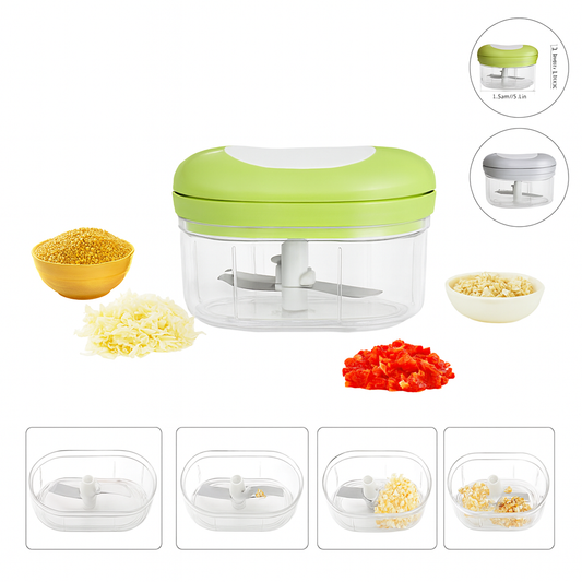 Mini Slide Cutter – Manual Vegetable &amp; Garlic Chopper - Habitt