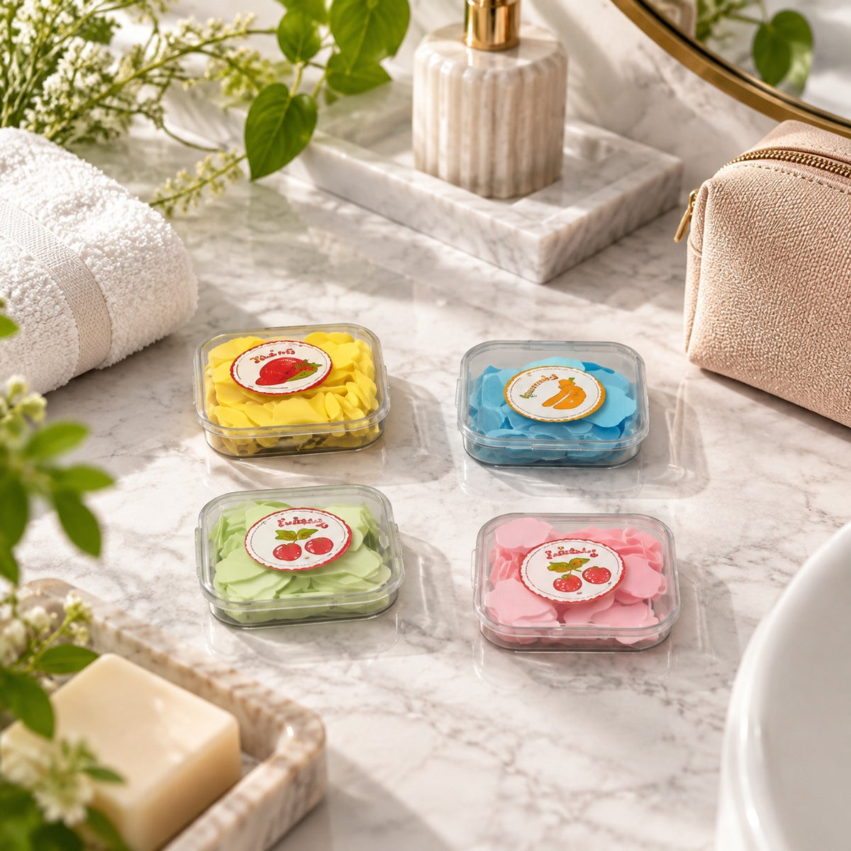 Assorted Travel Soap Paper | Portable Disposable Soap Sheets