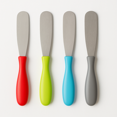 Butter Knife Set – 6-Piece Stainless Steel Spreaders with Colorful Handles