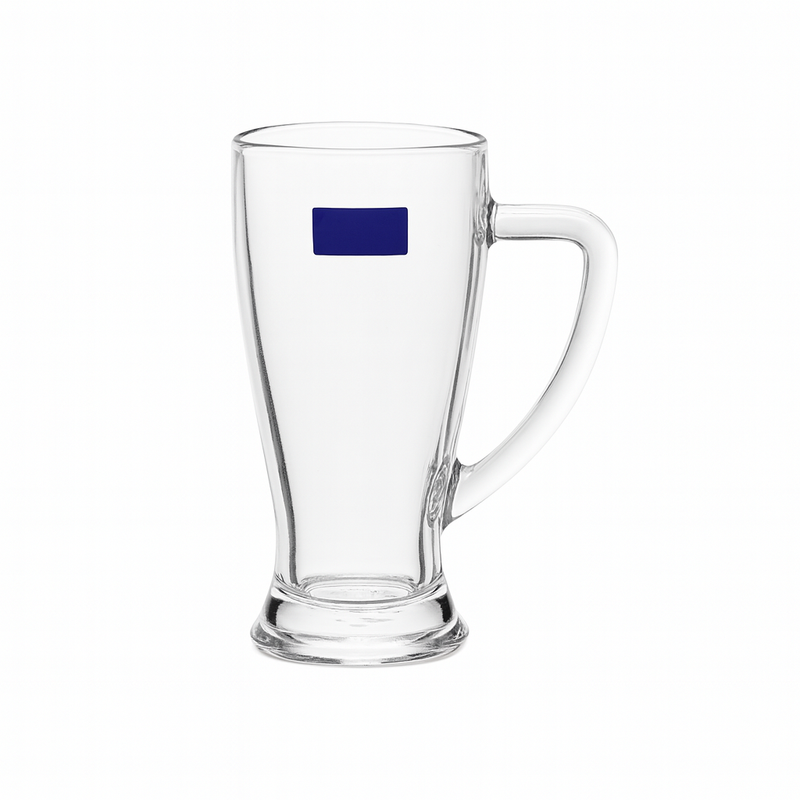 Clear Glass Juice Mug with Handle 430 ml – Set of 6 | Premium 6-Piece Drinkware for Home & Café - Habitt