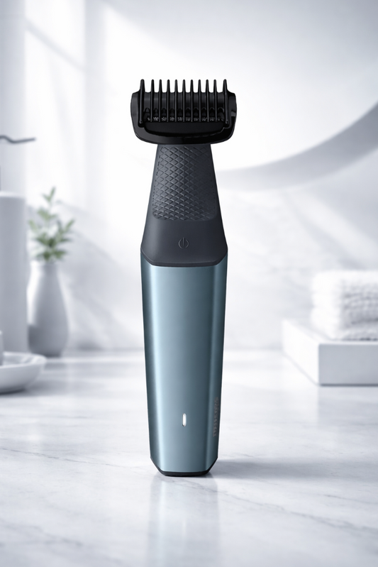 Philips BG3027/03 Bodygroom Series 3000 Showerproof Body & Groin Trimmer | 3 Comb Attachments, 60-Min Cordless Use - Habitt
