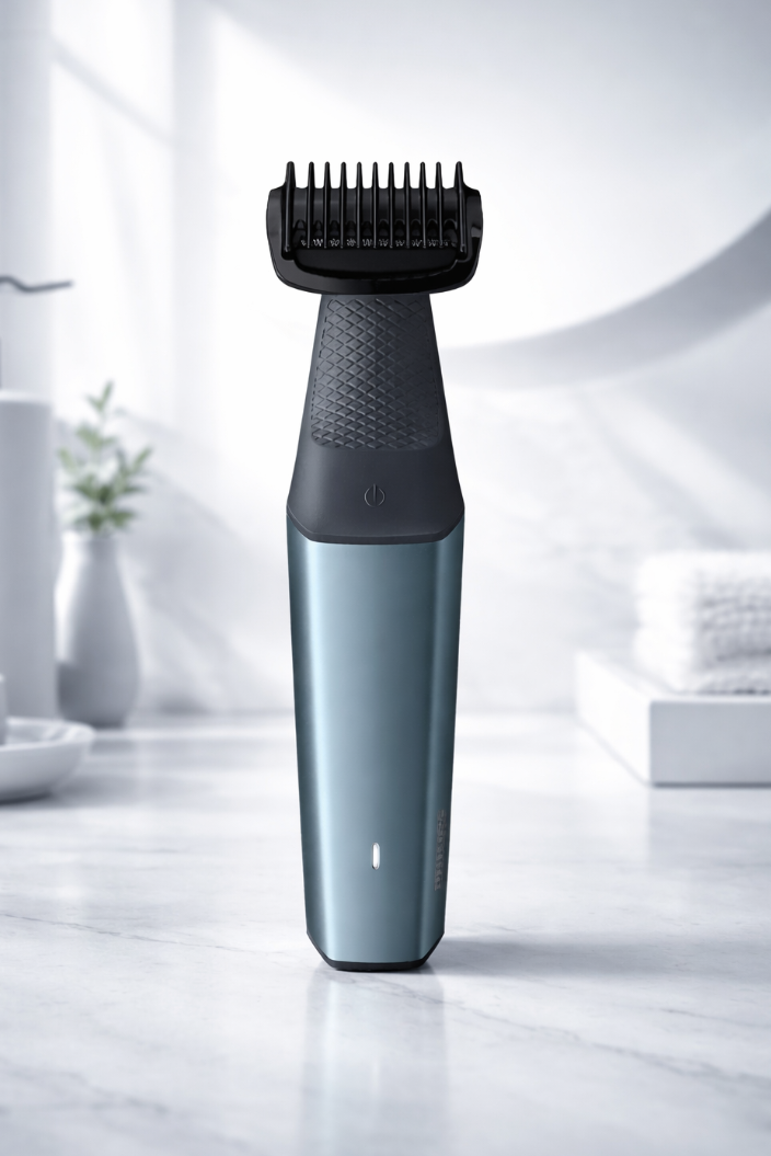 Philips BG3027/03 Bodygroom Series 3000 Showerproof Body & Groin Trimmer | 3 Comb Attachments, 60-Min Cordless Use - Habitt