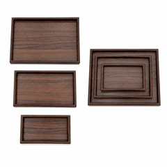 3-Piece Rectangular Bamboo Tray Set