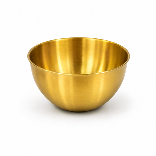 Stainless Steel Gold Mixing Bowl – Available in 3 Sizes