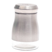 Single Salt Jar with Brushed Stainless Steel Body - Habitt