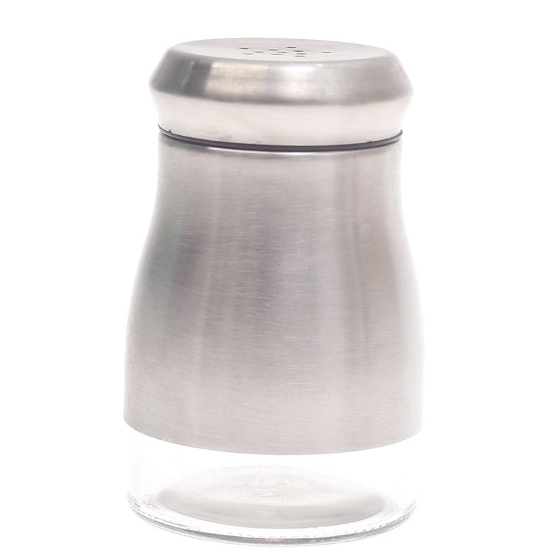 Single Salt Jar with Brushed Stainless Steel Body - Habitt