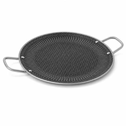 Stainless Steel BBQ Grill Plate – Honeycomb Style