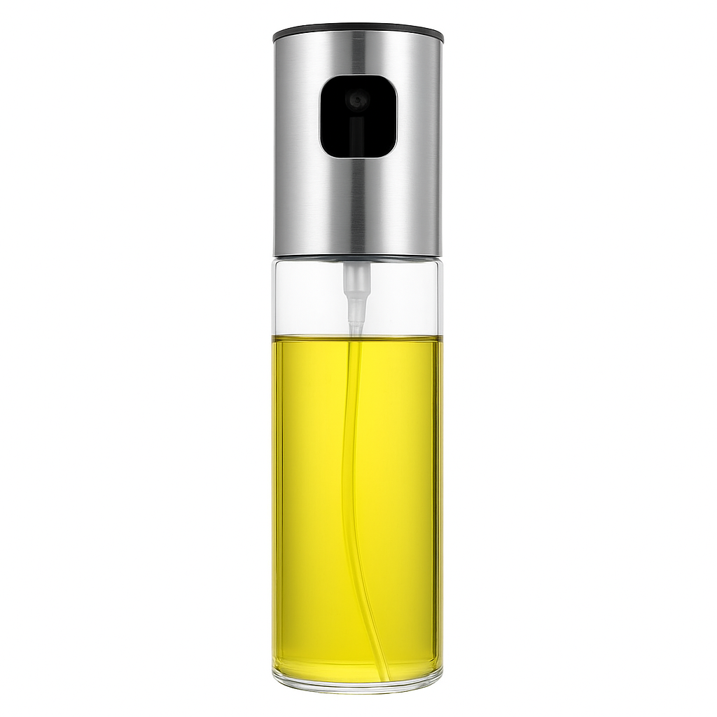Oil Spray Bottle – Refillable Glass Olive Oil Mister for Cooking & Baking