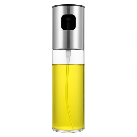 Oil Spray Bottle – Refillable Glass Olive Oil Mister for Cooking & Baking