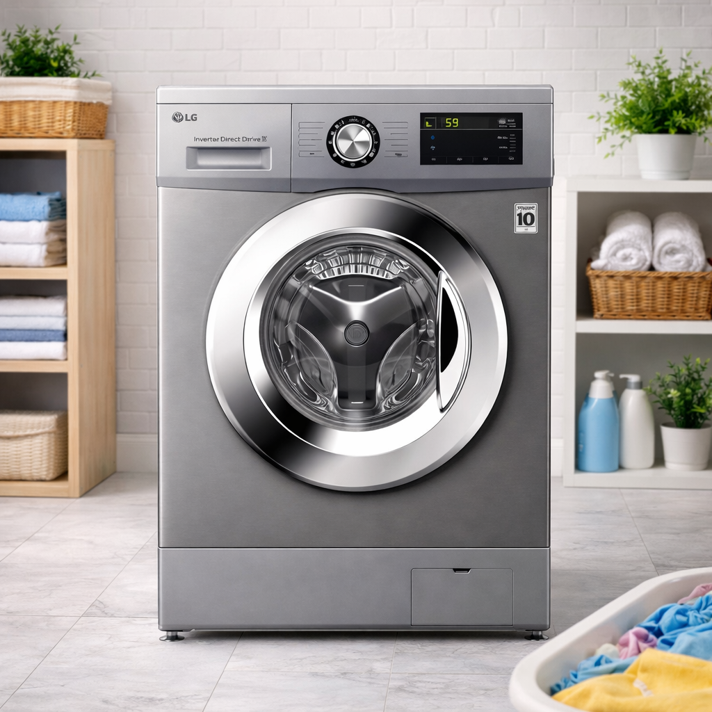 LG Front Load Washing Machine 10.5kg with Smart Inverter Technology – Energy Efficient & Powerful Cleaning (F4V5RGP2T) - Habitt