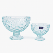 Clear Textured Pressed-Glass Ice Cream Bowl Set – 7 Pieces (1 × 221/110.5 mm Small Bowls) - Habitt