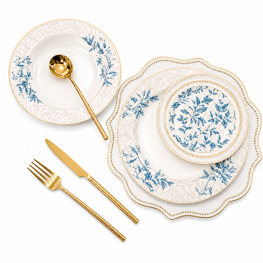 Luxe 18-Piece Plate Set | Stylish Complete Dining Tableware Set