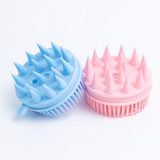 2-in-1 Silicone Shampoo Brush (Assorted) – Scalp Massager & Hair Cleaner