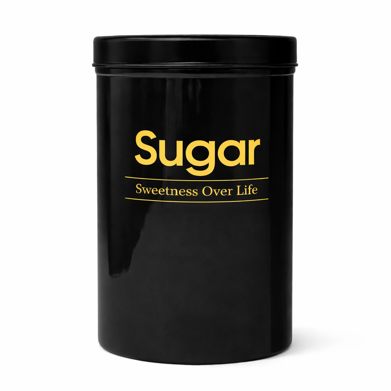 Kleeyo Black Tea Storage Jar with Lid – Multipurpose Container for Tea, Coffee, Sugar & Kitchen Spices - Habitt