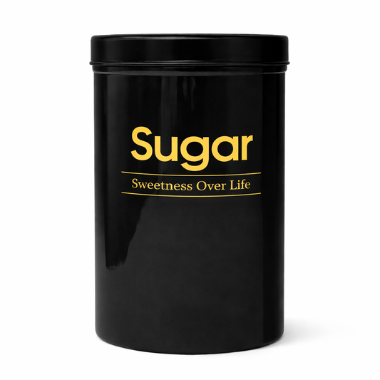 Kleeyo Black Tea Storage Jar with Lid – Multipurpose Container for Tea, Coffee, Sugar & Kitchen Spices - Habitt