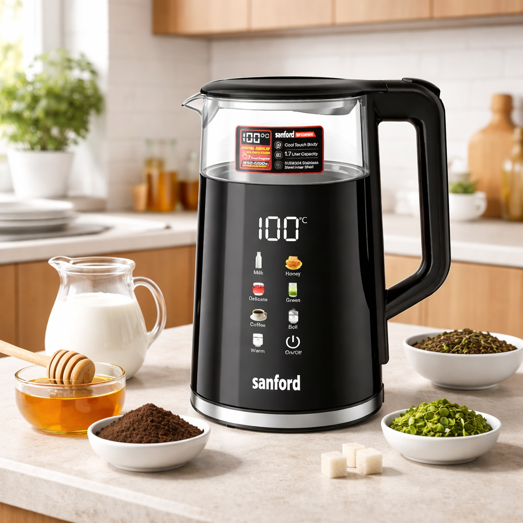 Sanford Digital Electric Kettle 1.7L – Model SF3361EK | Touch Screen Smart Kettle - Habitt