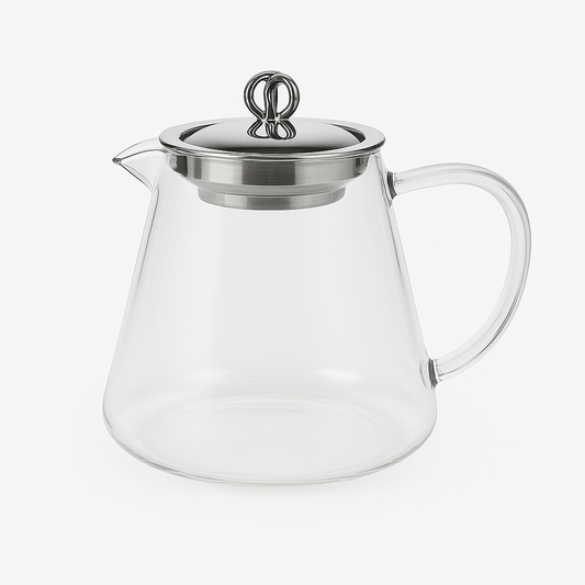 Glass Tea Kettle with Stainless Steel Infuser – 750ml | Heat-Resistant Teapot for Loose Leaf Tea