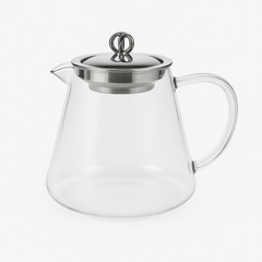 Glass Tea Kettle with Stainless Steel Infuser – 750ml | Heat-Resistant Teapot for Loose Leaf Tea